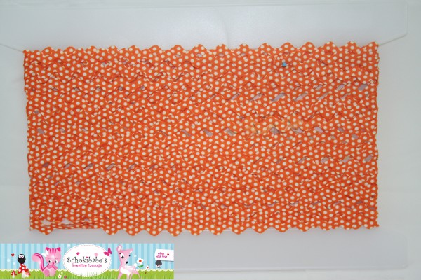 Zackenlitze mit Punkten orange
